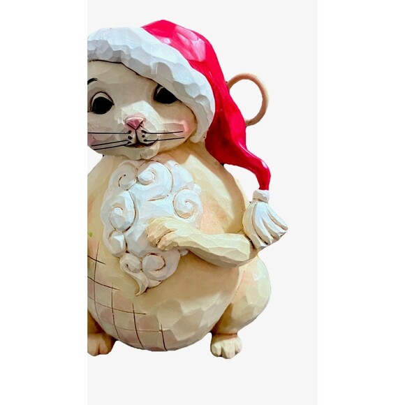 Jim Shore Heartwood Creek Unwrap some snuggles Christmas Cat 4047693 Santa Hat - Picture 6 of 11